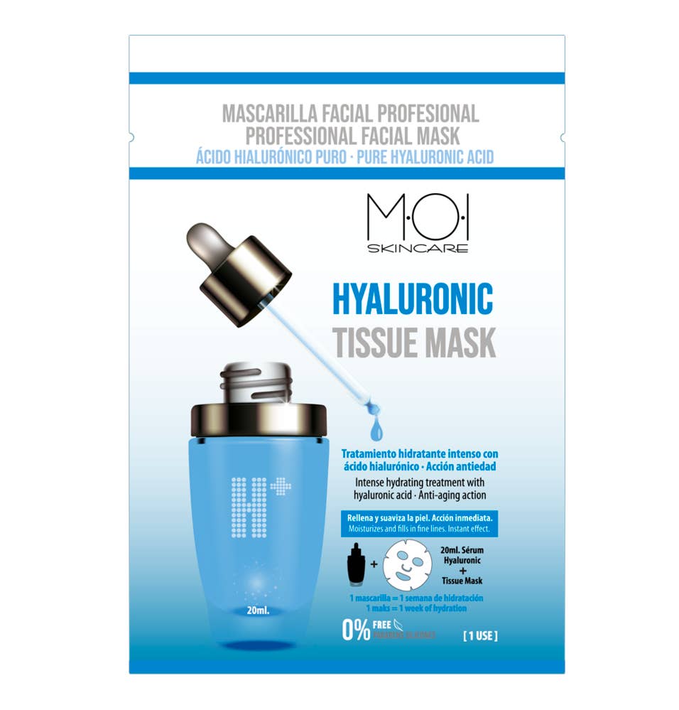 sesioMWorld - M·O·I Professional - Wholesale Skincare face mask - HYALURONIC TISSUE MASK hydrating facial mask
