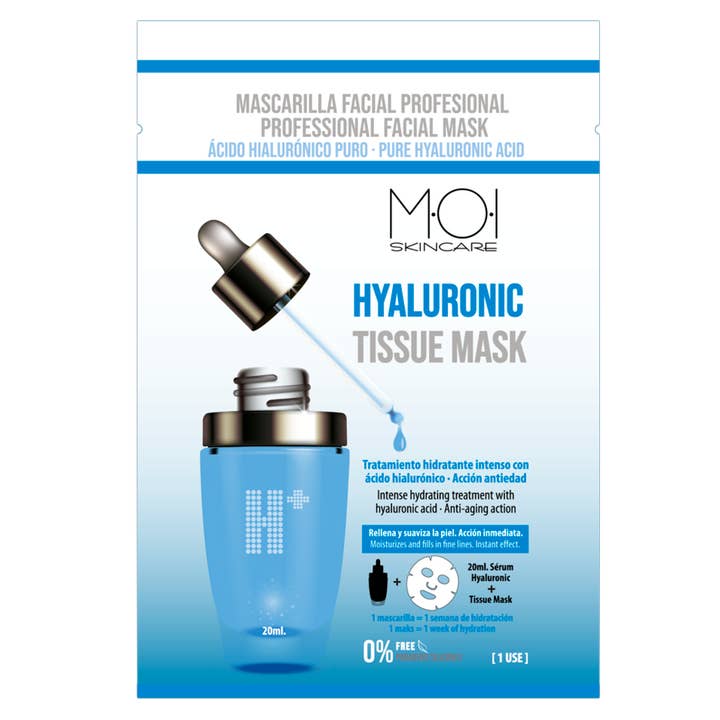 sesioMWorld - M·O·I Professional - Wholesale Skincare face mask - HYALURONIC TISSUE MASK hydrating facial mask0