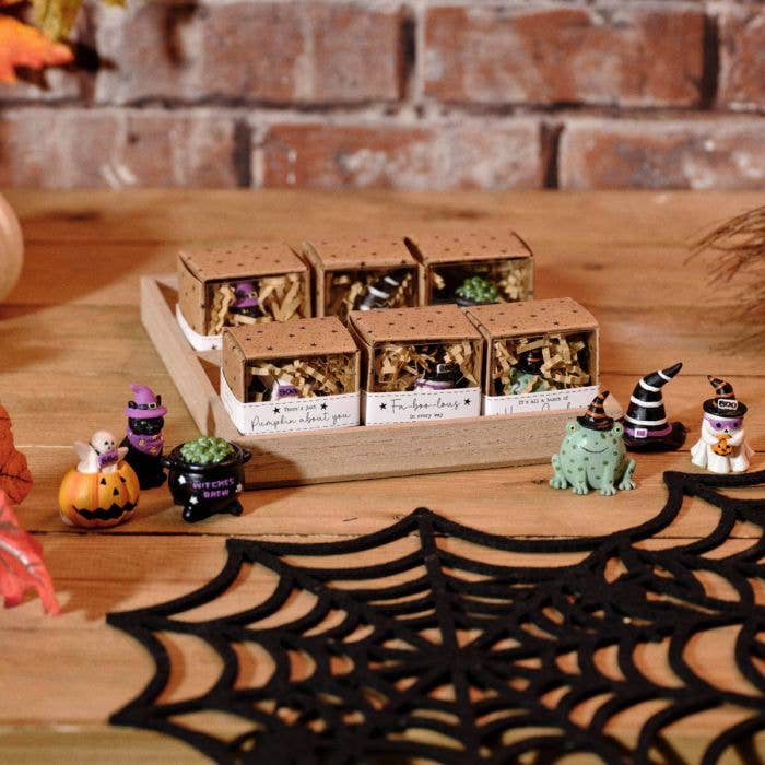 Langs - Wholesale Decorative Box - Tiny World Resin Halloween Boxed Keepsake 6 Asstd With 9ds Tray 36 ***0