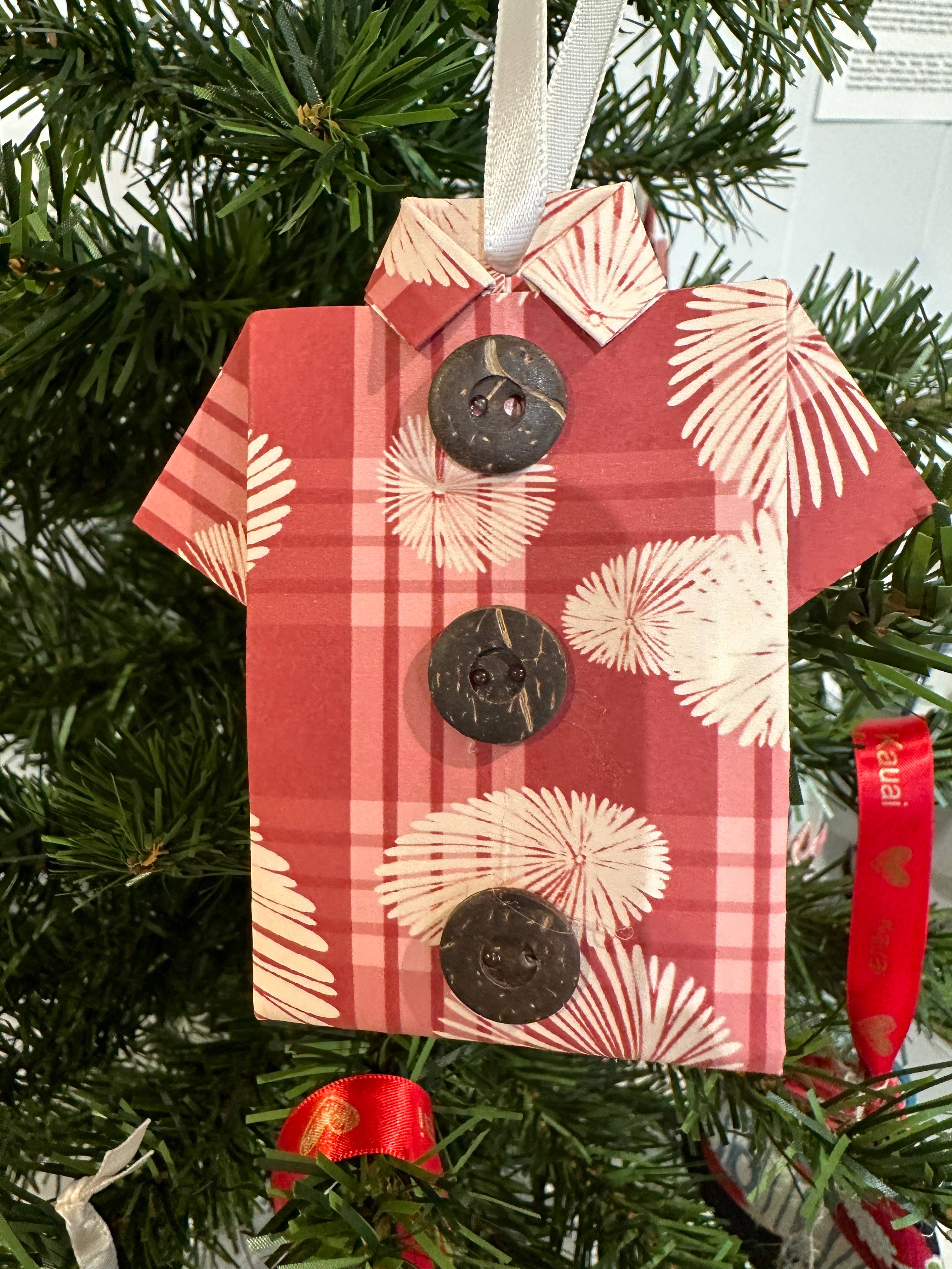 Handmade Aloha Kauai - Wholesale Ornament - Handmade Aloha Shirt Origami Christmas Ornament5
