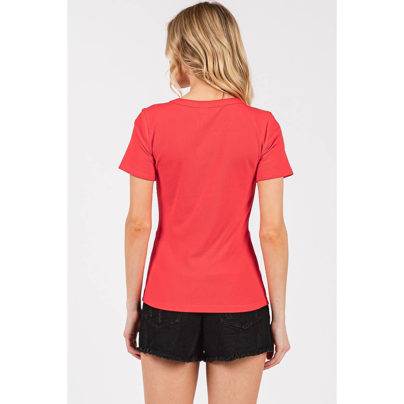 mittoshop – wholesale Knit top – Women's – RIBBED ROUND NECK SHORT SLEEVE BASIC CLASSIC TEE2