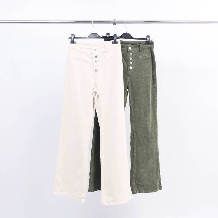 Cecile Wang - Venta al por mayor Pantalones - Mujer - Pantalón ancho de terciopelo CVA824685