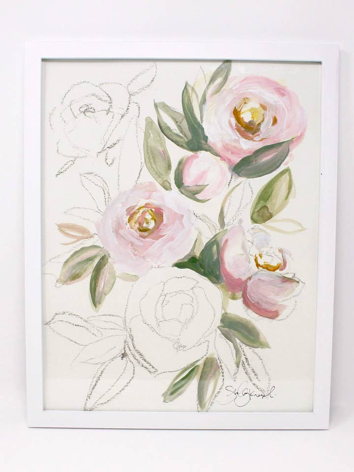Blush Light Rose Art Print for wholesale by Shelby Kregel Art and Design