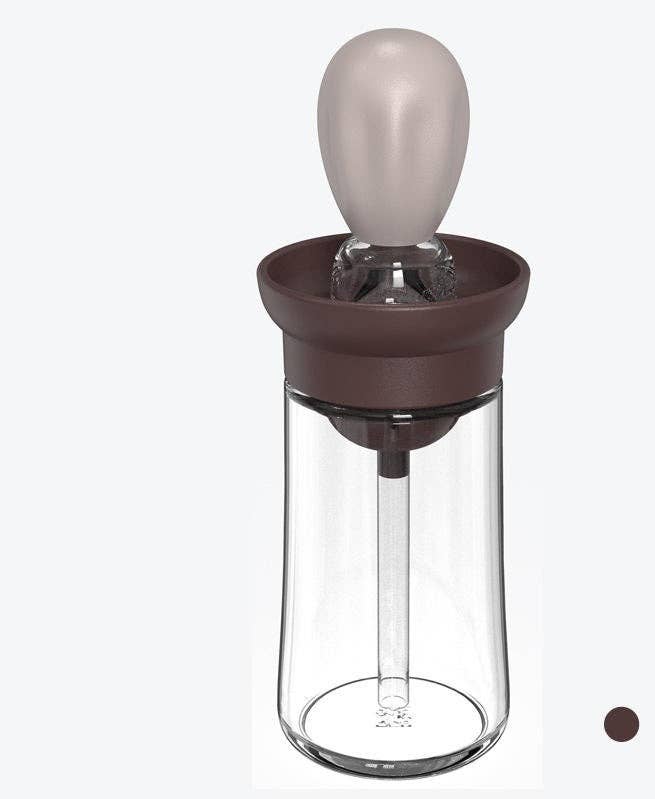 VIGOR - Wholesale Dispenser voor olie/azijn - Perfect druppelende oliefles met siliconenborstel Pasteak L14