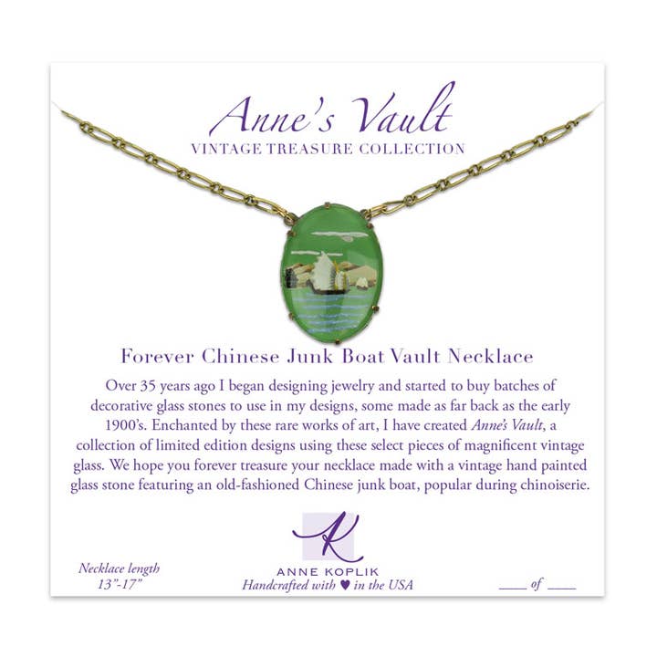 Anne Koplik Designs, Inc. - Wholesale Pendant/Charm Necklace - Anne's Vault Forever Chinese Junk Boat Vault Necklace