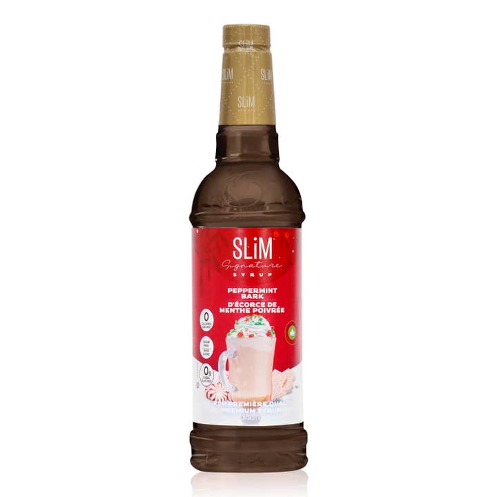 Slim Syrups Sugar Free Peppermint Bark Syrup for wholesale by Slim Syrups