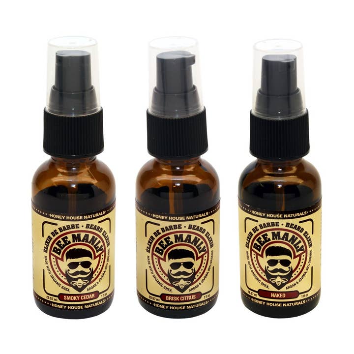 Bee Manly Beard Elixir - Certified Made with Organic for wholesale by Honey House Naturals