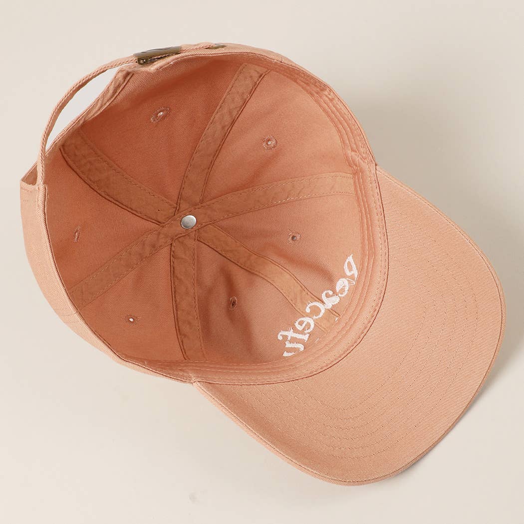 Fashion City – Engroshandel Baseballkasket - Unisex – Broderet baseballkasket med teksten "Peaceful Mind"11