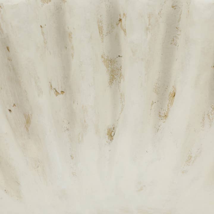 Sagebrook Home - Wholesale Decorative Plate/Dish/Bowl - Decorative Bowl - White Paper Mache Modern Fluted, 13 in.8