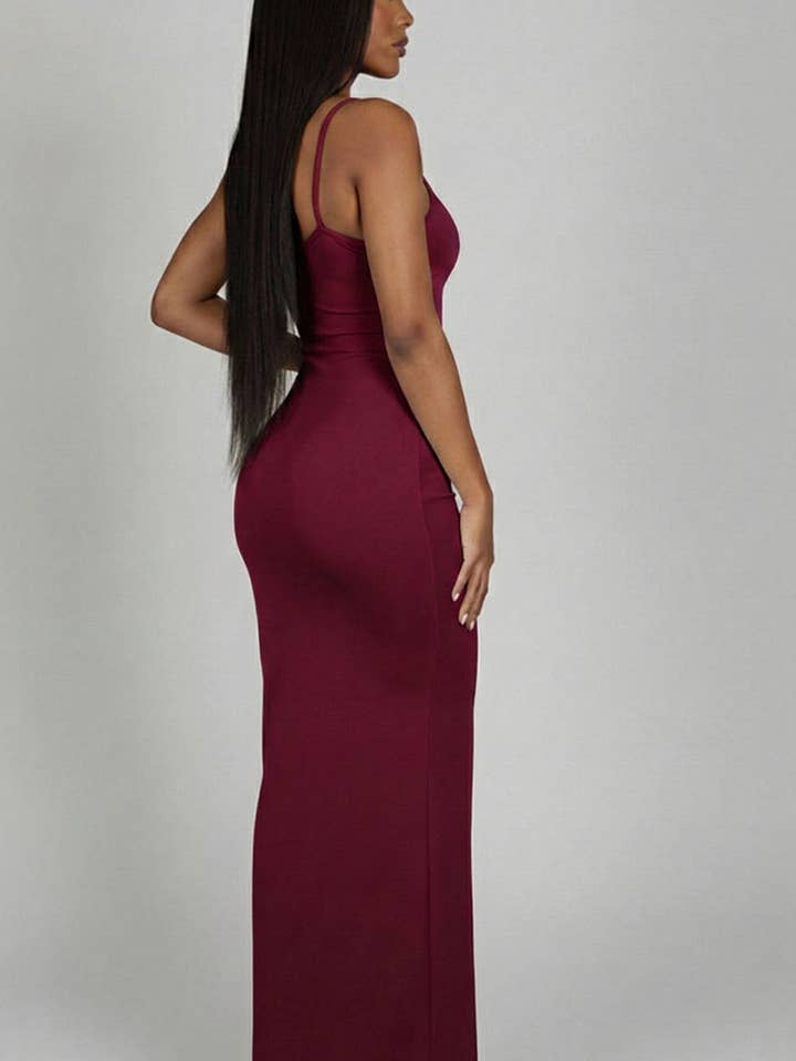 CAPELLA APPAREL - Wholesale Dress - Women's - Ribbed Mermaid Hem Cami Dress5