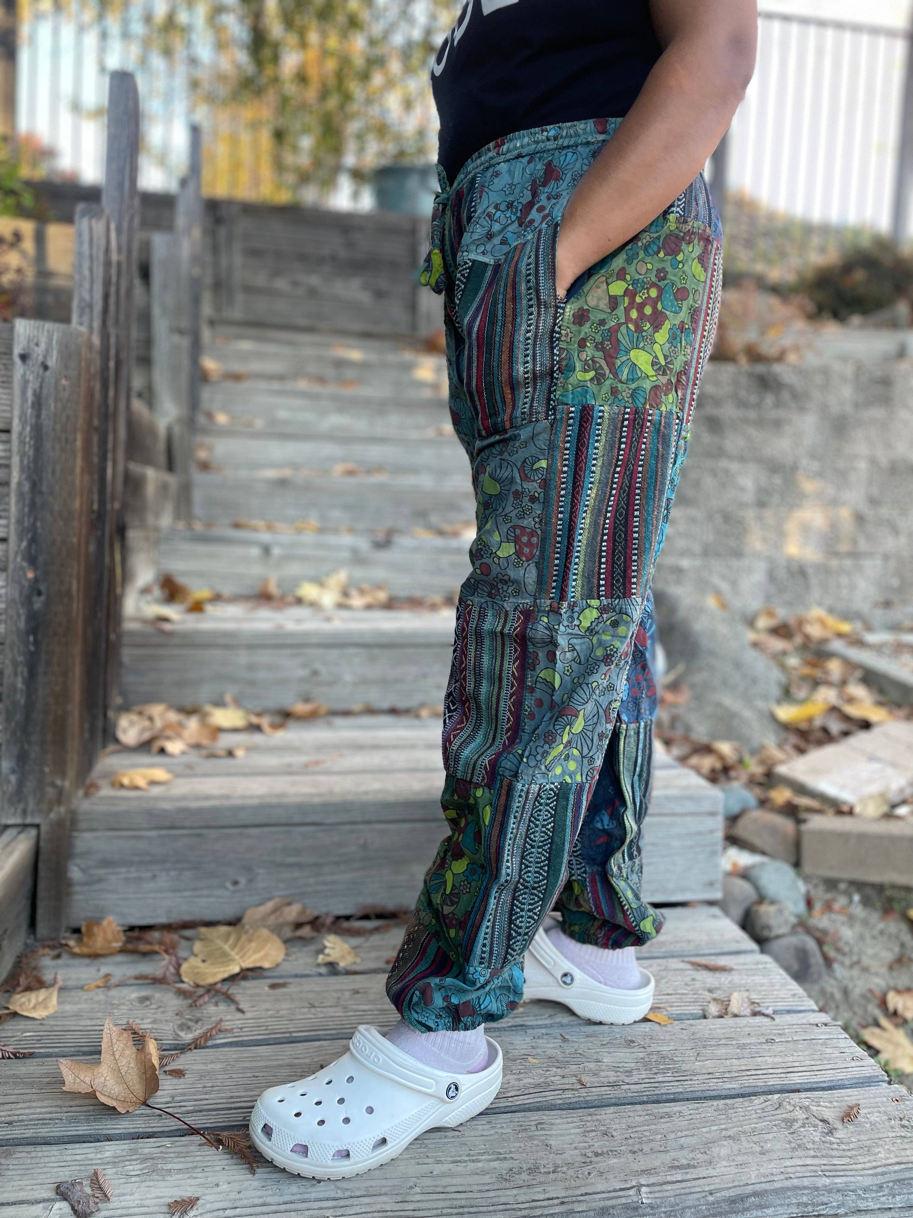 Like International - Wholesale Pants - Women's - Thick Patchwork Pants Bohemian Summer Bright Comfy Men and Women Hippy Pants Hippie2