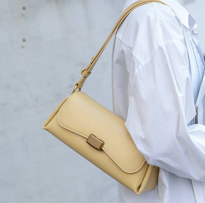 Sook Stainable – Engroshandel Skuldertaske – til kvinder – Ægte læder kuvert baguette taske11