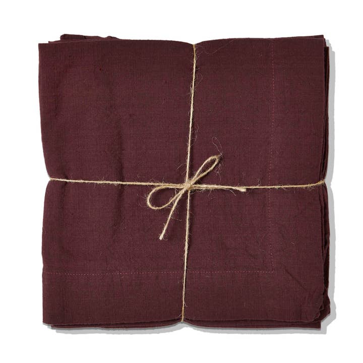 Threads Slub Napkin Set of 4 Plum Cotton Everyday for wholesale by tag