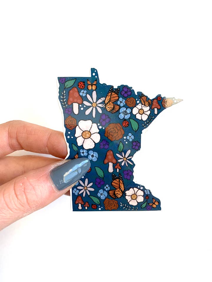 Stickers! MN Floral Sticker #39 for wholesale by Little Rocks Design