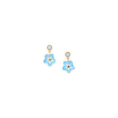 Neela "Forget Me Not" With Crystallized Post Earrings for wholesale by ELKA LONDON