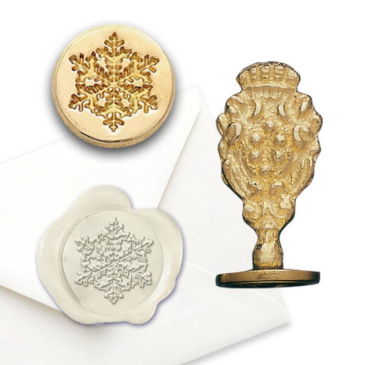 Freund Mayer & Co. - Wholesale Sealing Wax - Snowflake Florentine Brass Wax Seal Stamp