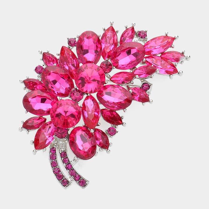 Sensibling Corp. - Wholesale Brooch - Glass Crystal Leaf Pin Brooch7