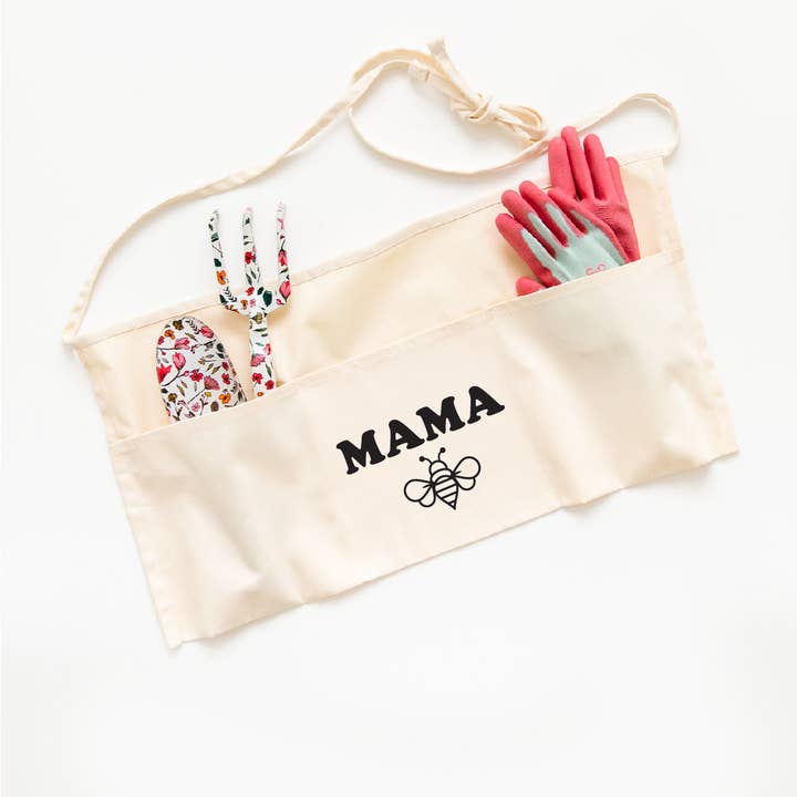 Cream Mama Bee Garden Apron | Gardener Gift for wholesale on Faire0