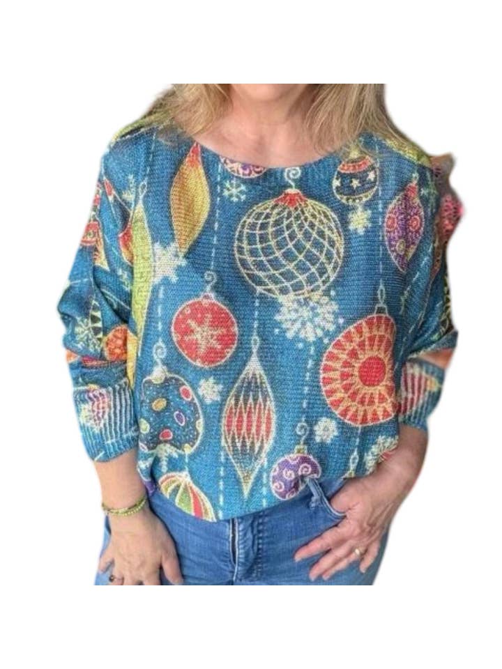 CENTO UNO ITALY - Wholesale Blouse - Women's - Woman's Christmas top MF211