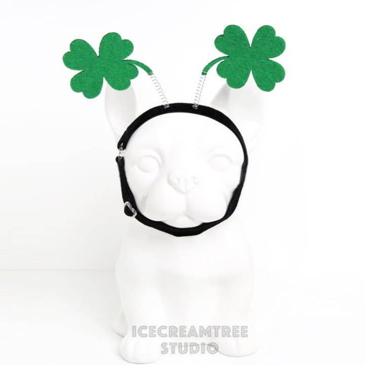 Green Clover Headband - Pannband för husdjur, hundkatt tillbehör för wholesale av Icecreamtree Studio
