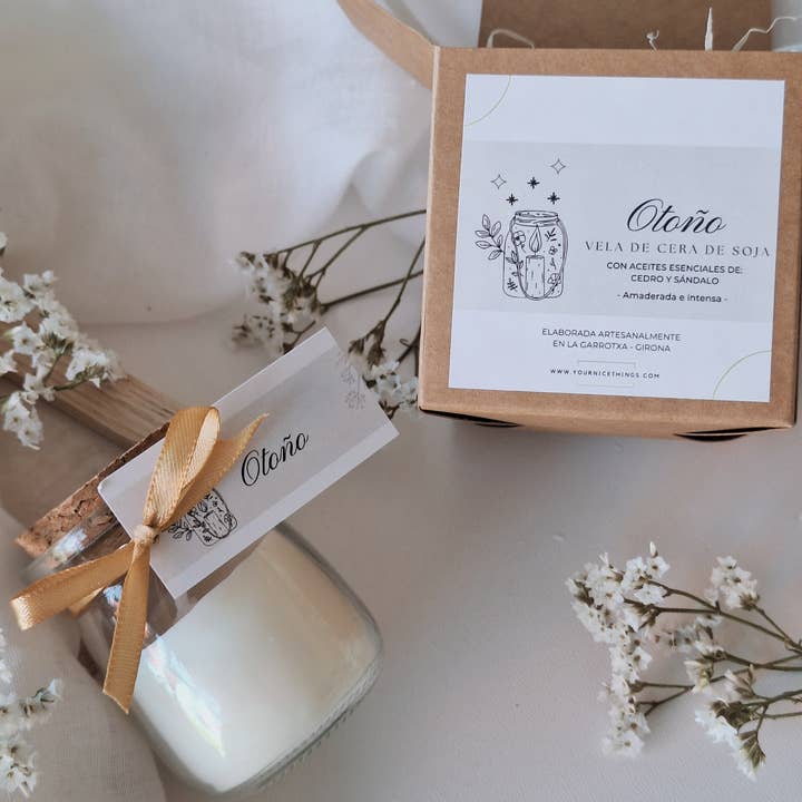 Your Nice Things - Candles - - Wholesale Jar/Filled Candle - Soy candle in glass jar Cedar and Sandalwood Autumn1