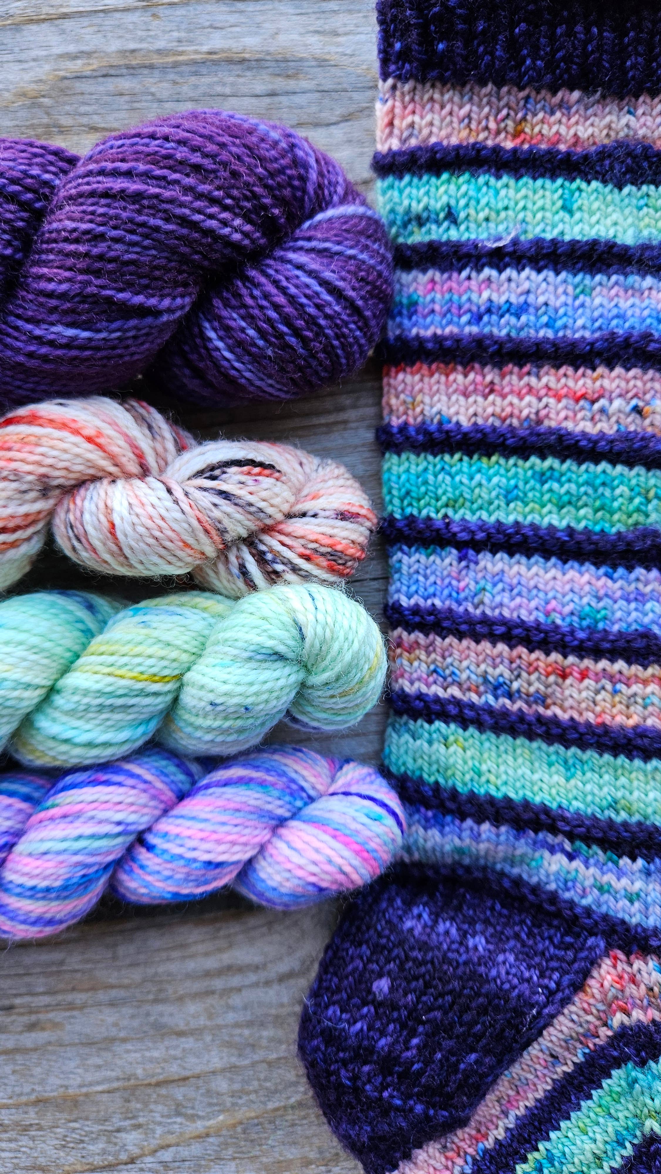 Koigu Wool Designs - Venta al por mayor Hilos - Kit de tejer calcetines a rayas0