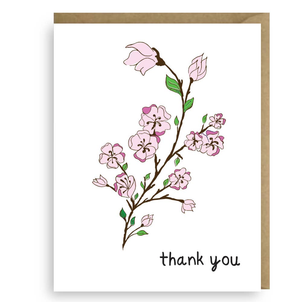 Second Story Cards – wholesale Thank you card – CHERRY BLOSSOM THANK YOU BOX SET (6)0