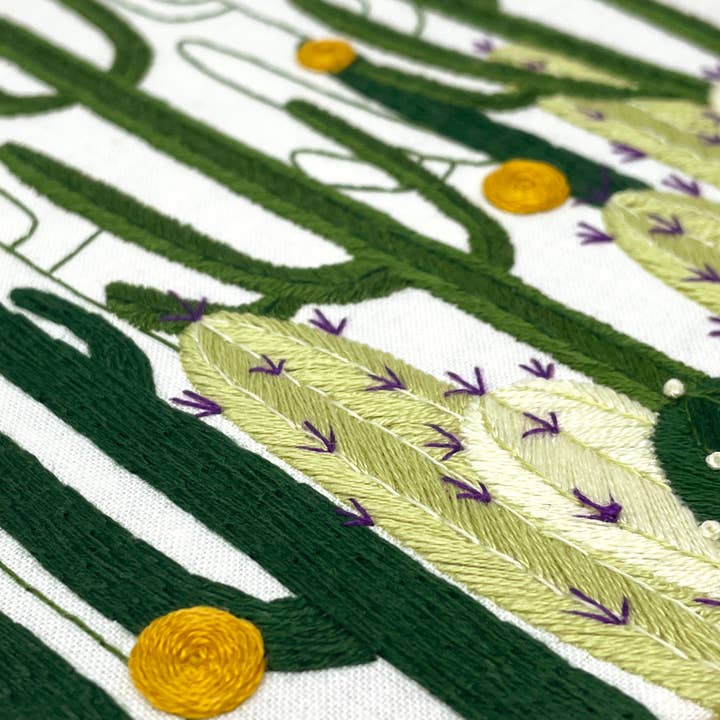 Embroidery and Sage - Wholesale Embroidery/Cross Stitch Supplies - Cactus Bloom - embroidery kit