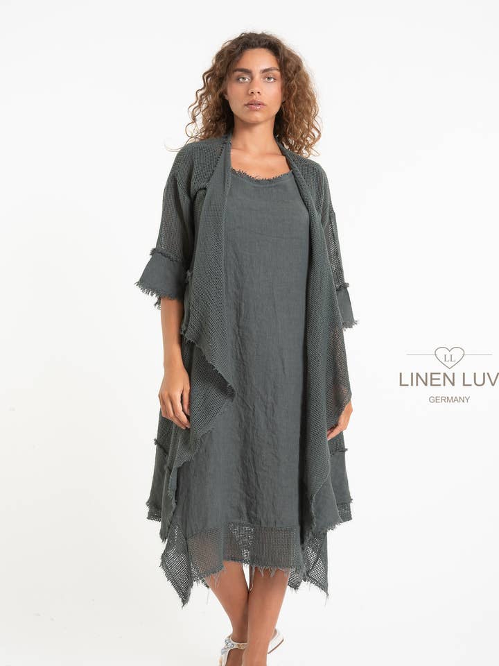 SS25 - Veste en lin française Linen Luv (TP1529-201) pour la vente par LINEN LUV