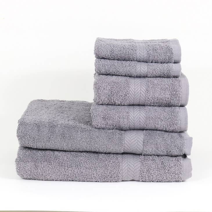 Arkwright True Color Bath Towels (6-Pack), 25x52 in., Ring Spun Cotton, Green, Size: 25 x 52