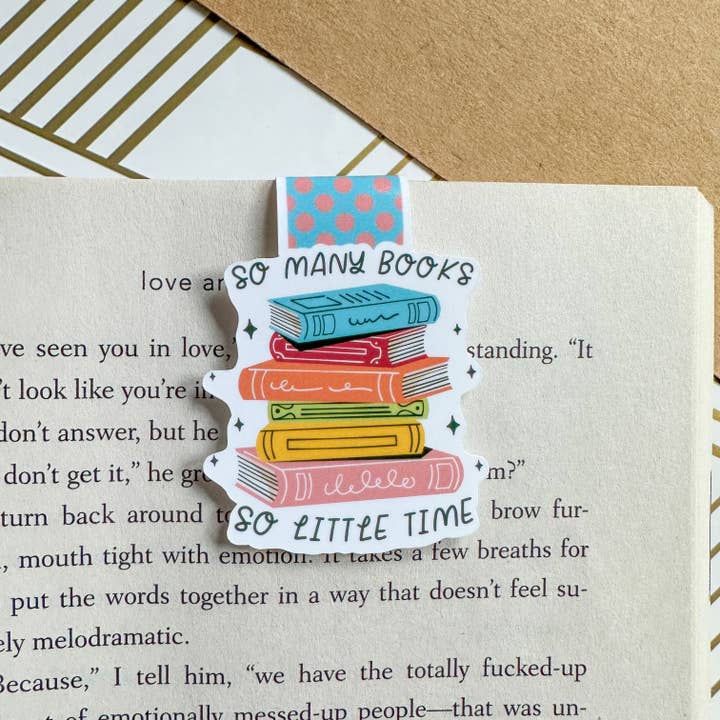Created by Sav Co - Wholesale Bookmark - So Many Books So Little Time Cute Magnetic Bookmark1