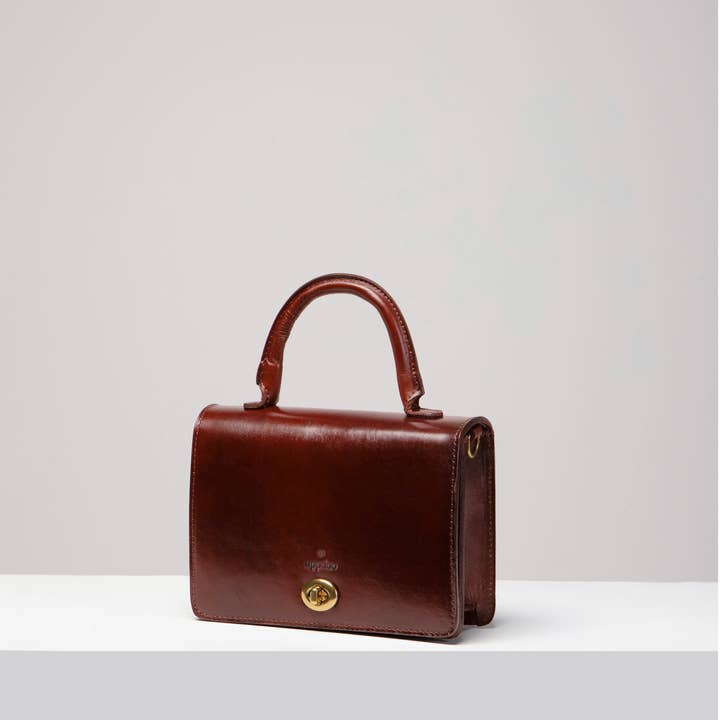 Turn-Loc Mini Satchel - Oxblood for wholesale by UPPDOO