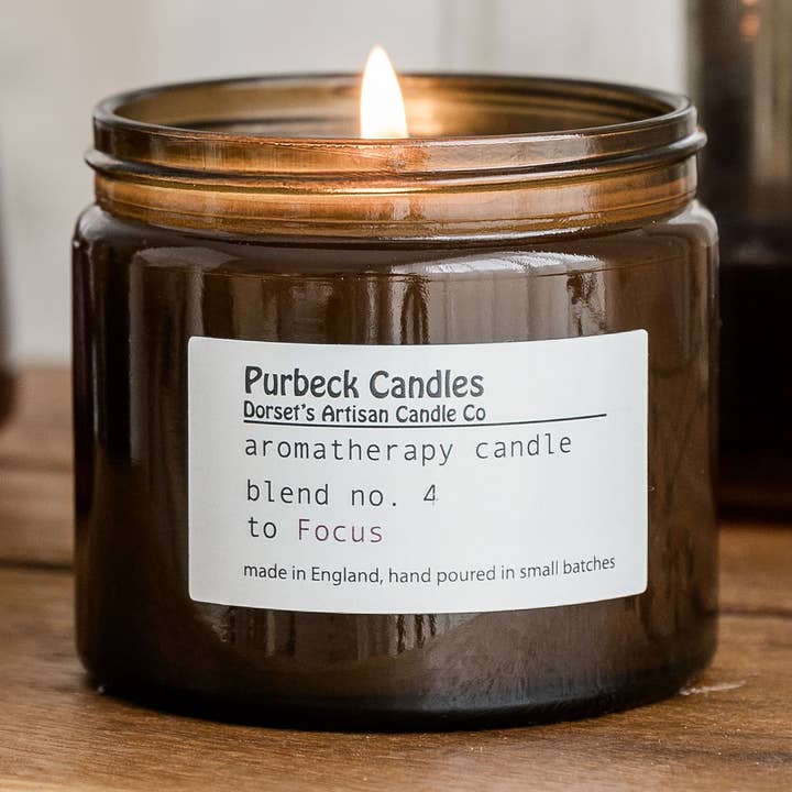 Purbeck Candles - Wholesale Jar/Filled Candle - Aromatherapy Range Candle in Jar - To Focus2