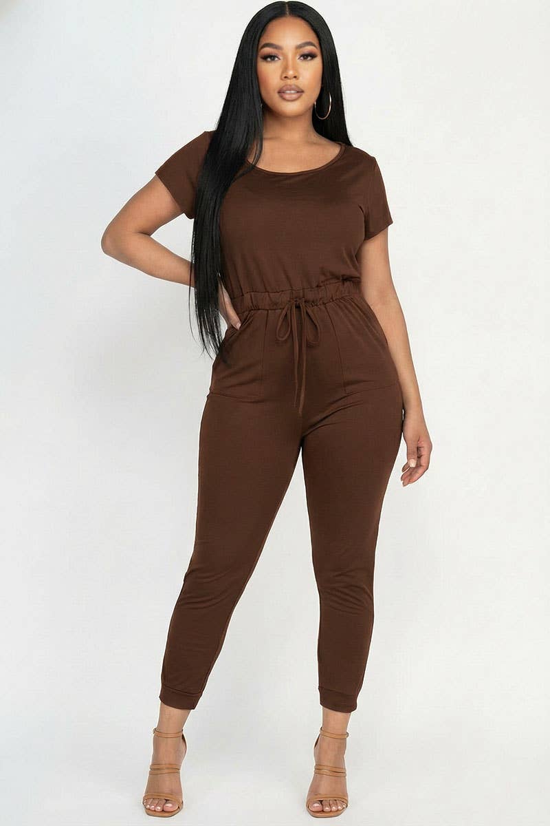 CAPELLA APPAREL - Wholesale Jumpsuit - Women's - Two-way Shoulder Drawstring Jumpsuit13