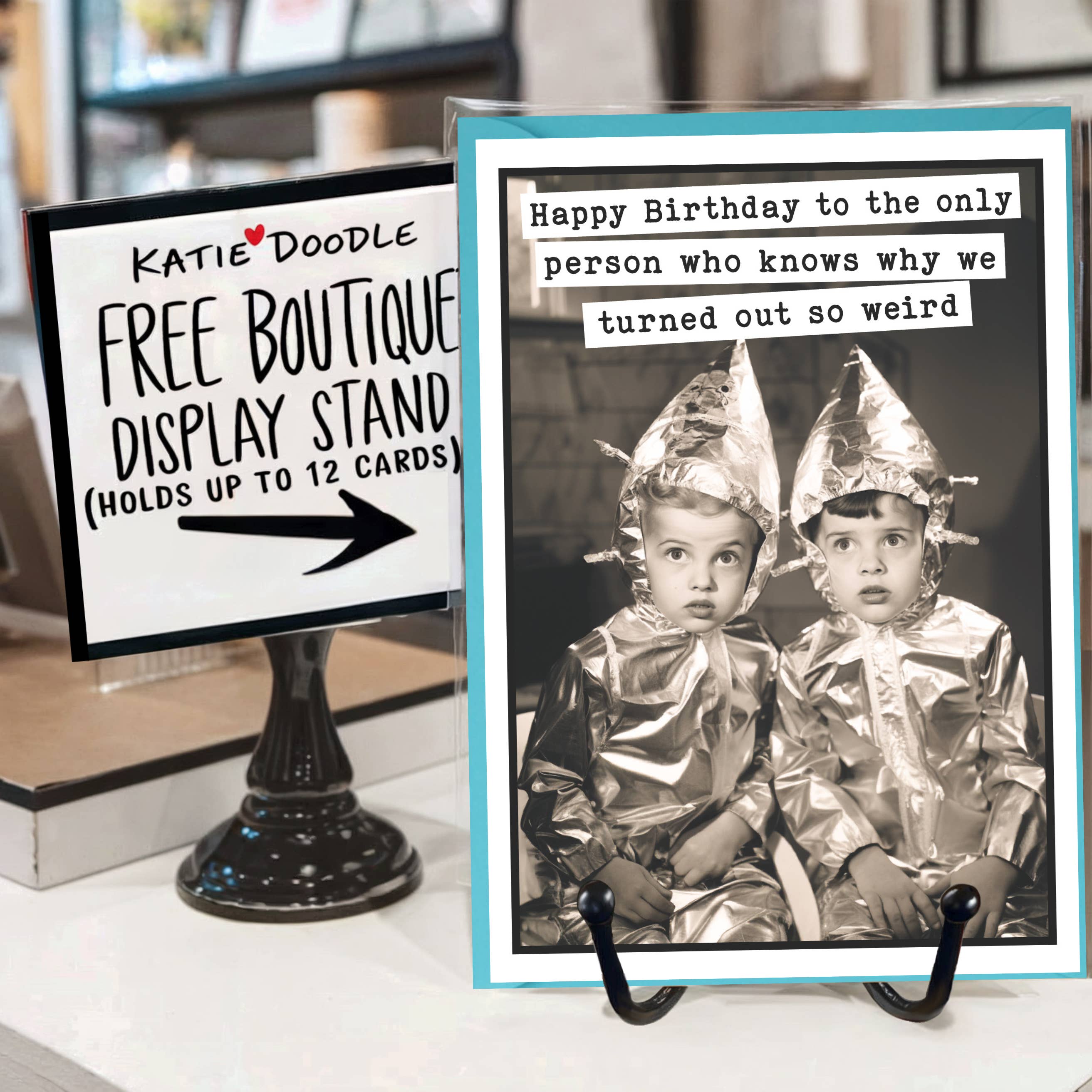 Katie Doodle | Boutique Greeting Cards & Birthday Gifts - Wholesale Everyday Greeting Card - Funny Cards, Birthday Cards Unique, (Bulk) - Brother, Sister