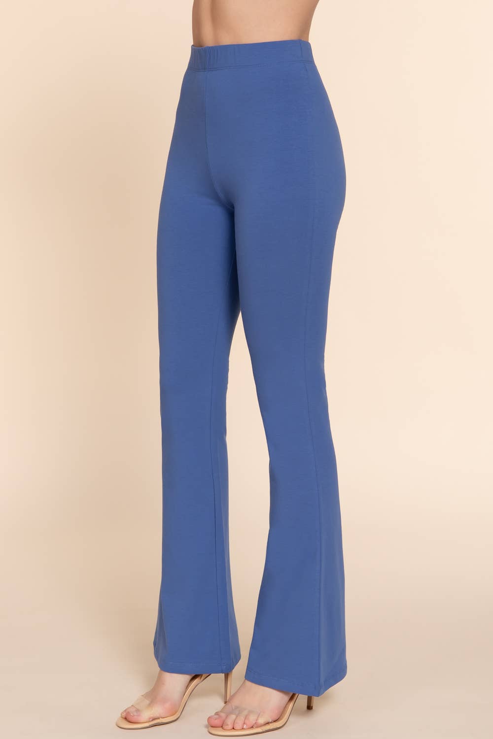 42POPS - Wholesale Athletic/Lounge Leggings - Women's - 0922 Elastic Waist Slim Flare Yoga Pants SI-241855