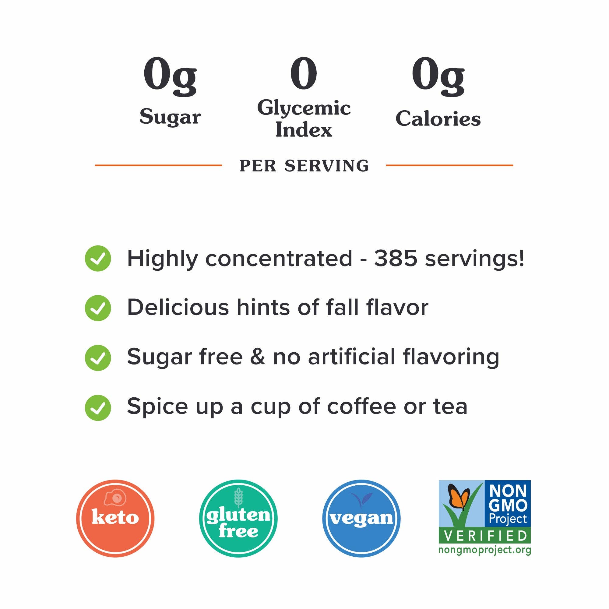 NuNaturals - Wholesale Flavored Syrup - Pumpkin Spice Syrup 16 oz (385 servings)4