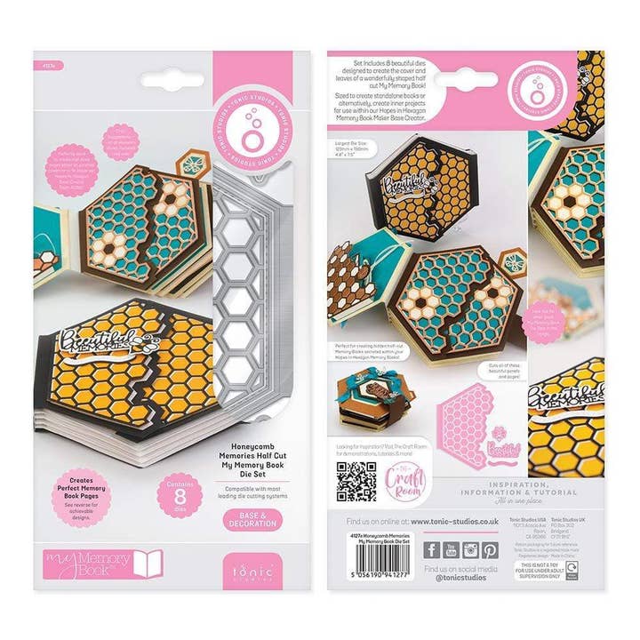 Tonic Studios - Wholesale DIY Craft Kit - Tonic Studios - My Memory Book - Honeycomb Memories Half Cut Die Set - 4127E2