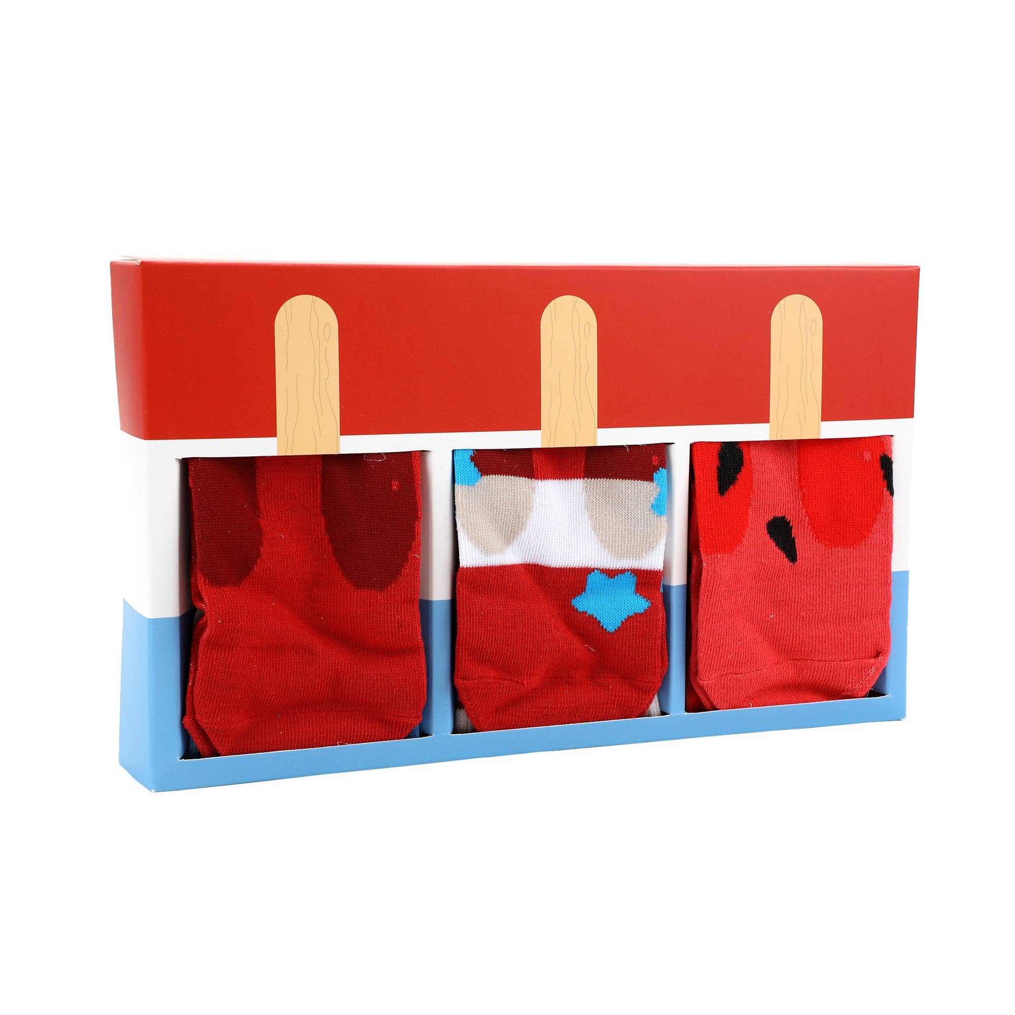 Bioworld Merchandising - Wholesale Socks - Men's - Ice Cream Truck Treats 3-Pair Men's Casual Crew Socks-OSFA6