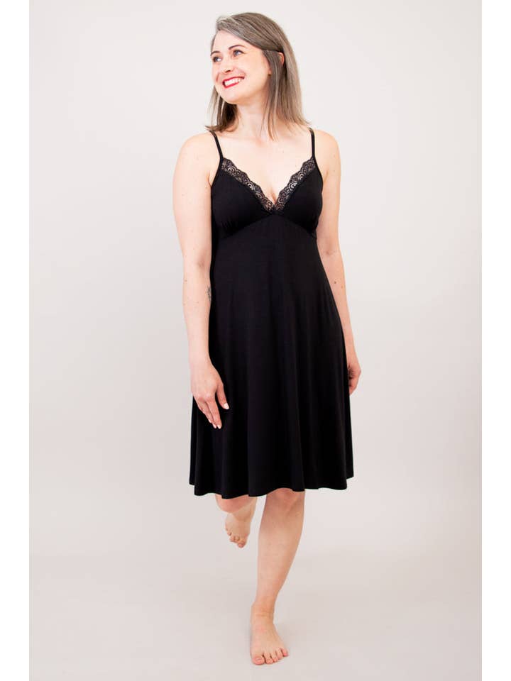 Blue Sky Clothing Co LLC - Vendita all'ingrosso Vestito - Donna - Abito sottoveste Mina, nero, bambù7