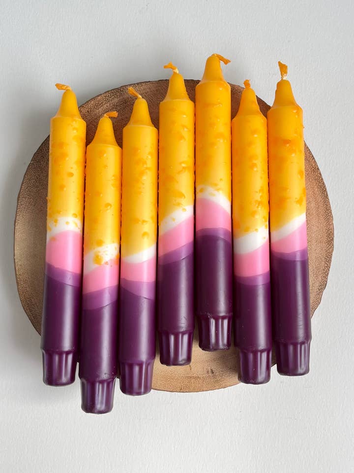 PASSIONSFRUGT Dip Dye Aflange Lys Duo for engroshandel hos Dot Home Aroma