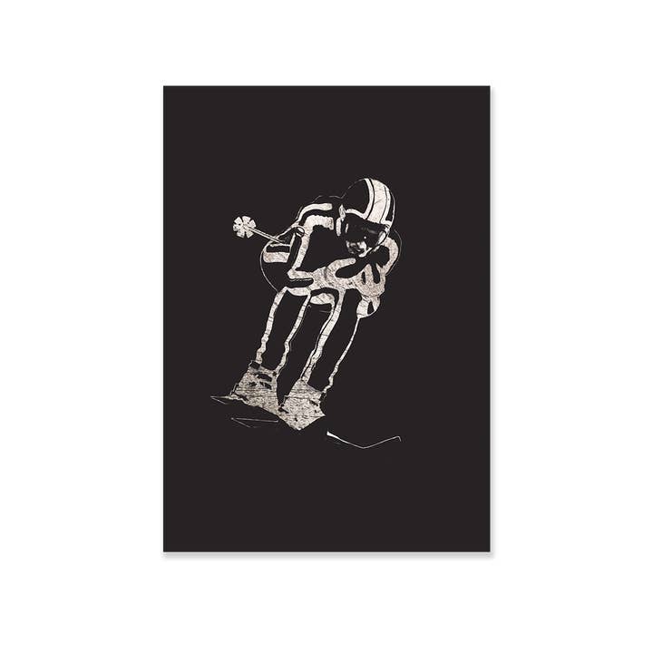 Coast and Valley - Wholesale Art Print - Black and white skier chart1