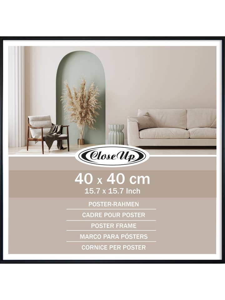 Close Up plakatramme 40 x 40 cm sort for engroshandel hos Close Up GmbH