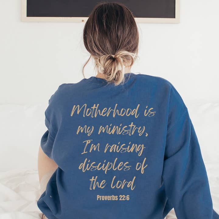 Proverbs 22:6 Sweatshirt - Mom Graphic Tee - Fall Tee for wholesale by Wholehearted Motherhood and Co.