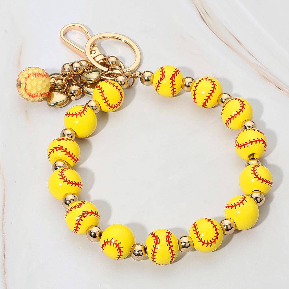 Sensibling Corp. - Wholesale Keychain Bracelet - Soccer Ball Beaded Keychain Bracelet0