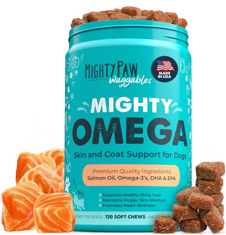 Mighty Paw – Engroshandel Kæledyrskosttilskud – Hund – Omega 3 lakseolie tyggetablet til hunde