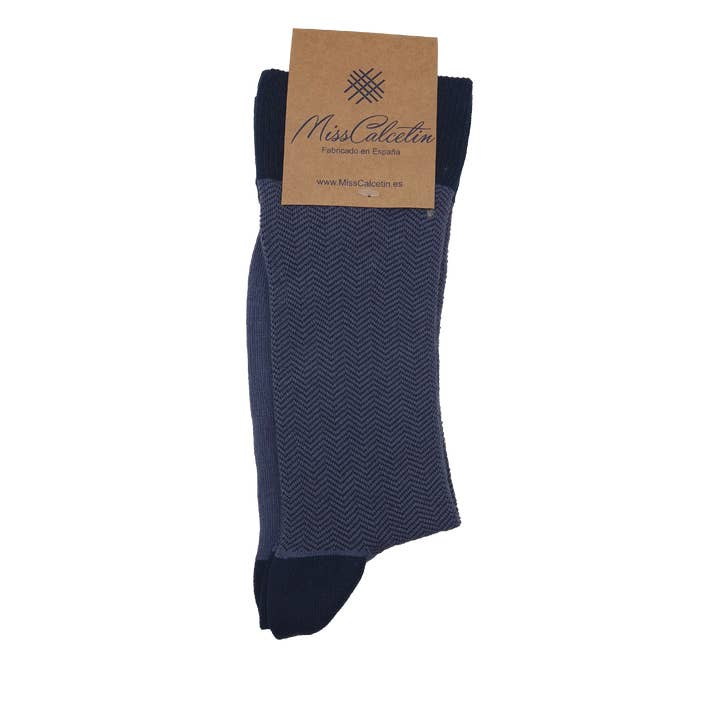 Stone Marino MissCalcetin Low Shaft Espiga Stone-Navy for wholesale on Faire0