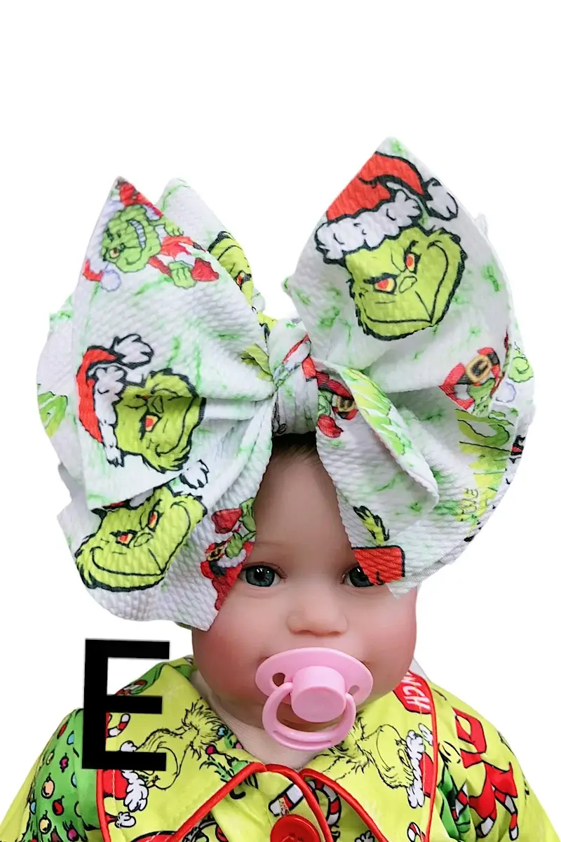 Kids Charm Online - Wholesale Fashion Headband - Kids - BIG TASSEL MR.GRINCHH PRINTED HEADBANDS. 3PCS/ $10.508