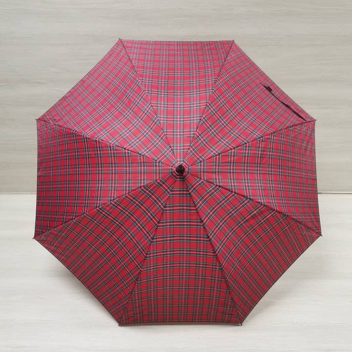 Soake - Wholesale Umbrella - Unisex - Everyday Tartan Stick Umbrella Red1