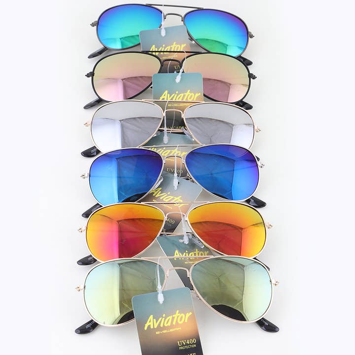 MIX KIDS Polycarbonate Aviator Sunglasses for wholesale on Faire
